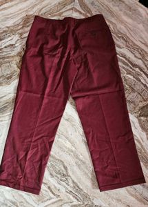 Men's Maroon Tailored Pants