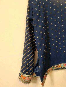 Elegant Navy Blue Embellished lehnga choli