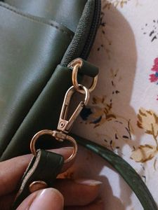 Chic Green Crossbody Bag not leather