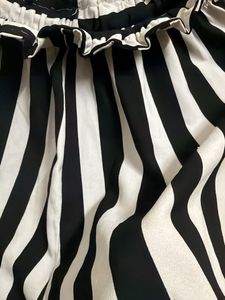 Chic Black & White Striped Skirt