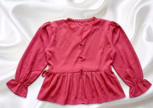 🌸Chic Pink Peplum Top🌸