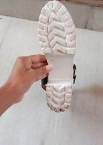 White Black Sendal For Women