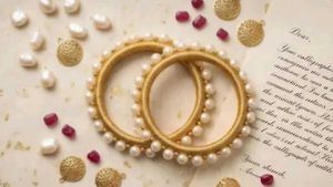 Elegant Pearl & Gold Bangles pair of 2
