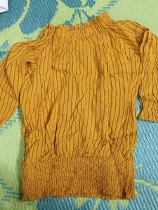 Striped Mustard Top