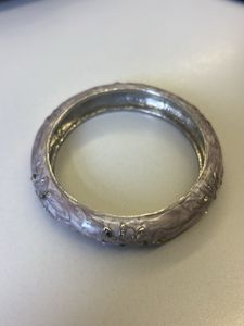 Elegant Enamel & Rhinestone Bangle