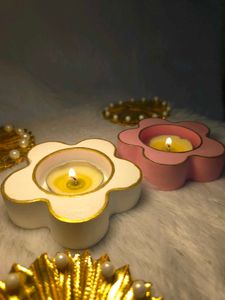 Flower Shaped Candle Holders