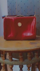 Vintage Red Patent Leather Handbag