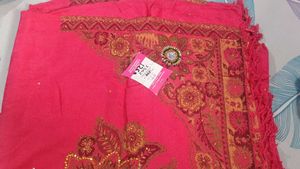 Wool Shawl Hot Pink