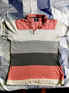Basics Men's Striped Polo T-Shirt