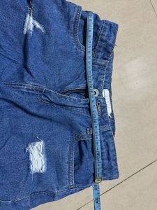 Distressed Denim Shorts