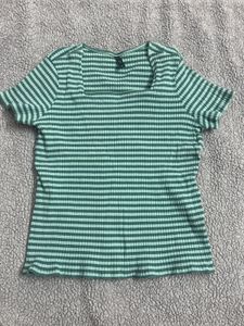 Striped Square Neck Top