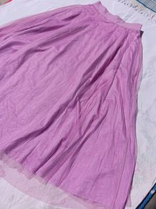 Purple Silk Organza Skirt Or Can Be Wear As A Lehe
