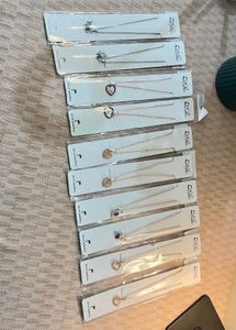 Set of 10 Elegant Heart &amp; Charm Necklaces