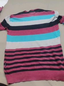 Striped V-Neck Sweater