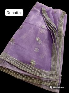 Lehenga Choli And Duptta Semi Stitched