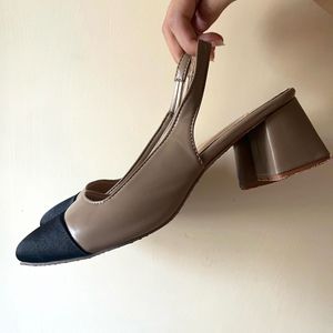 Slingback  block heels
