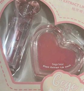 Gege Bear Lip Mask Set - Pink & Heart Shaped!
