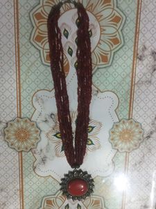 Beautiful Red Beaded Necklace