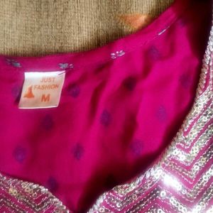 Embroidered Nyra cut Kurta Set with Dupatta