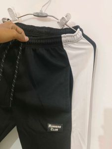 Men's Black &amp; White Track Pants