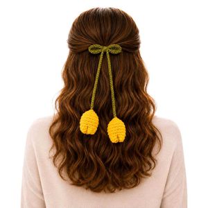 Cute Crochet Tulip Hairtie