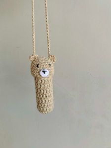 Cute Crochet Bear lip balm Pouch