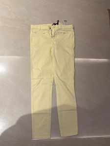 Yellow Cropped Trousers
