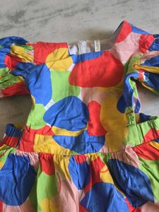 Vibrant Abstract Print Mini Dress