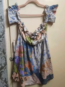 Floral Off-Shoulder Ruffle Dress