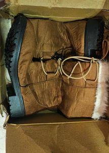 Brown Long Leather Boots