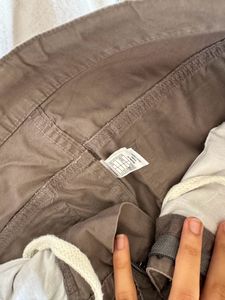 Grey wide leg cargos