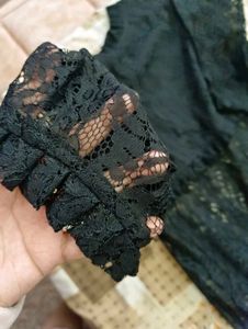 Tiered Black Skirt with kurti