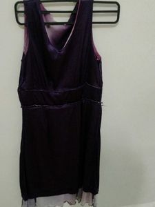 Purple Ombre V-Neck Dress