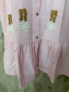 Cute Pink Button-Up Dress