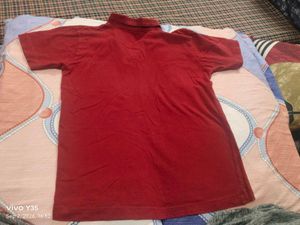 boys  Red Graphic Polo T-Shirt