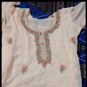 Embroidered Kurta Set with Dupatta