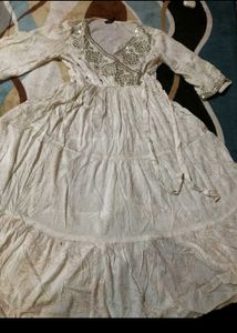 Mirror work Anarkali Kurtha