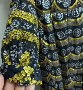 Elegant Black Embroidered Gown