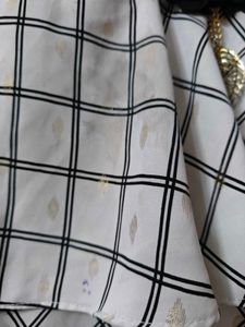 Women Stylish Black &amp; White Geometric Dress
