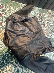 Women's Black Faux Leather Jacket
