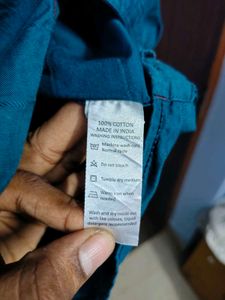 Men's Teal Blue Casual Shirt