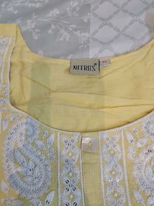 Elegant Yellow Embroidered Kurta