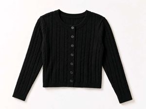 black cardigan