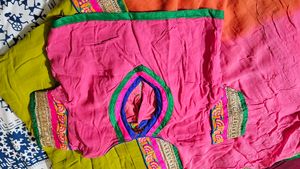 🔻Price Drop-Multicolour Saree With Blouse