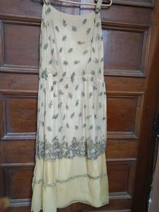 Festival wedding spl Beige Net Party Handwork Gown