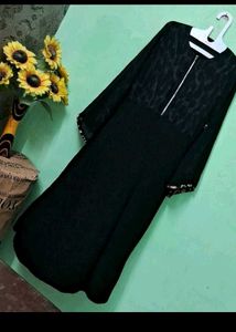 Elegant Black Maxi Dress with Bell Sleeves