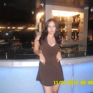 Elegant Brown V-Neck Dress
