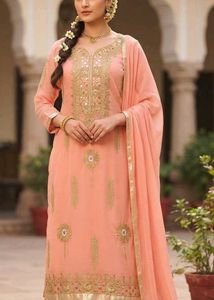 😍😍 Peach Sharara Kameez with dupatta 🔥🔥