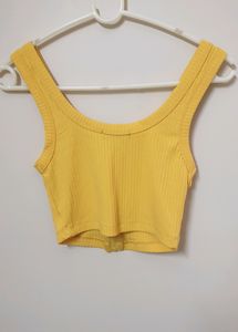 Shein Yellow Crop Top- M