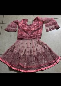 Pink Embellished Lehenga Choli Set